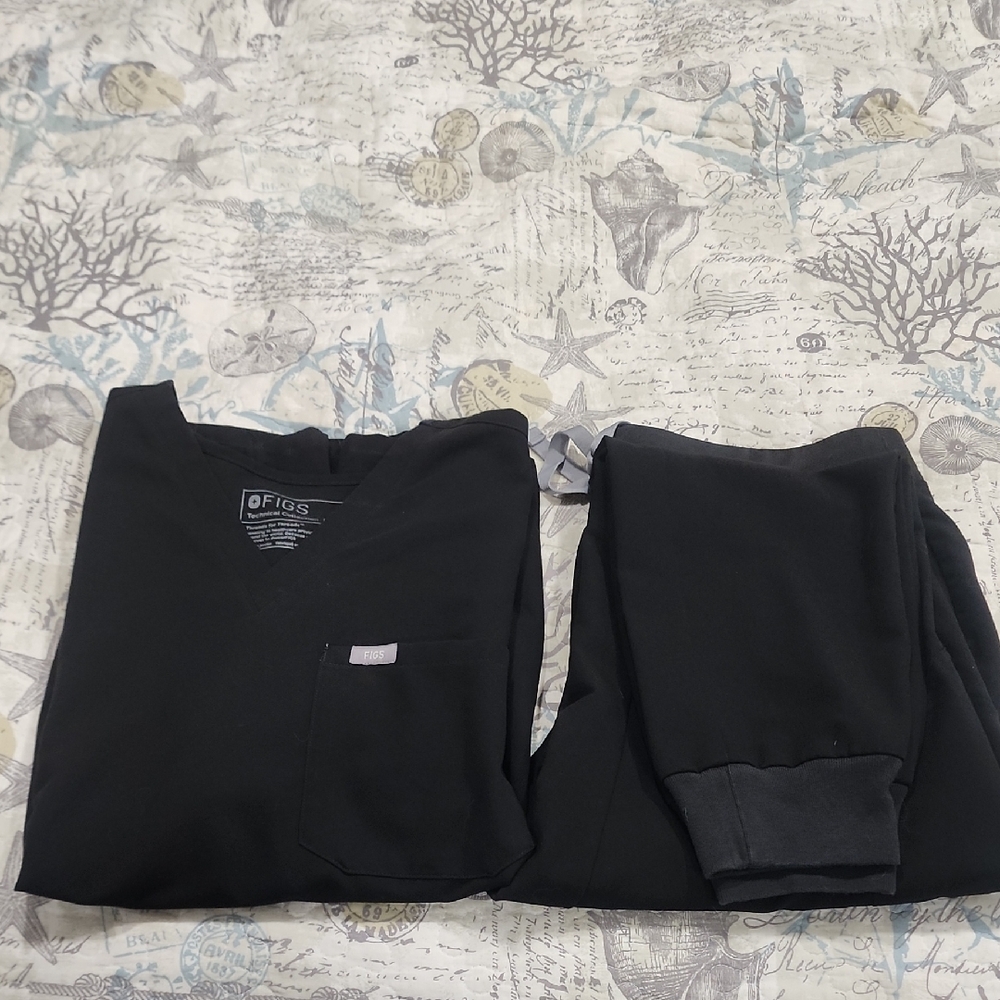 Figs Black Medical Scrub Set